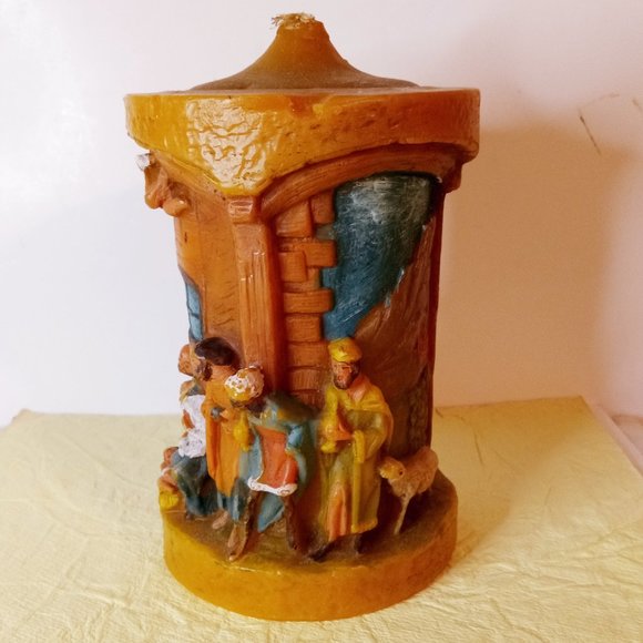 Other - Vintage German Gunter Kerzen GMBH Nativity Candle Hand Carved  1924